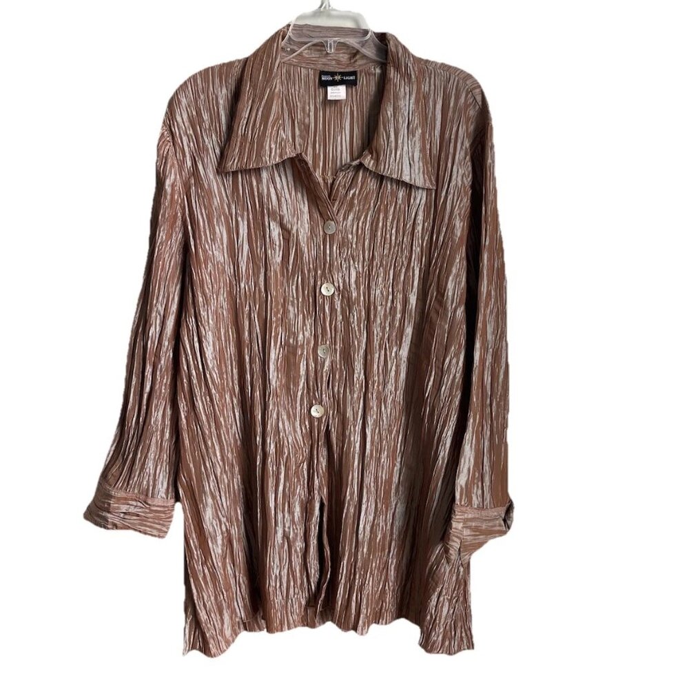 Connie's Moonlight Crinkle Jacket Lagenlook Art To Wear Artsy